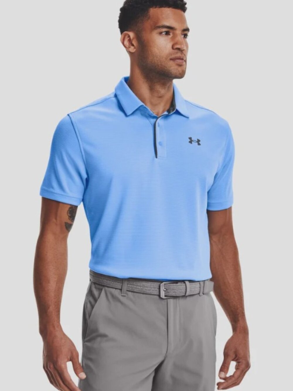 Men's Under Armour Short Sleeve Tech Polo Shirt, Carolina Blue 1290140-400 XXL - Picture 3 of 5